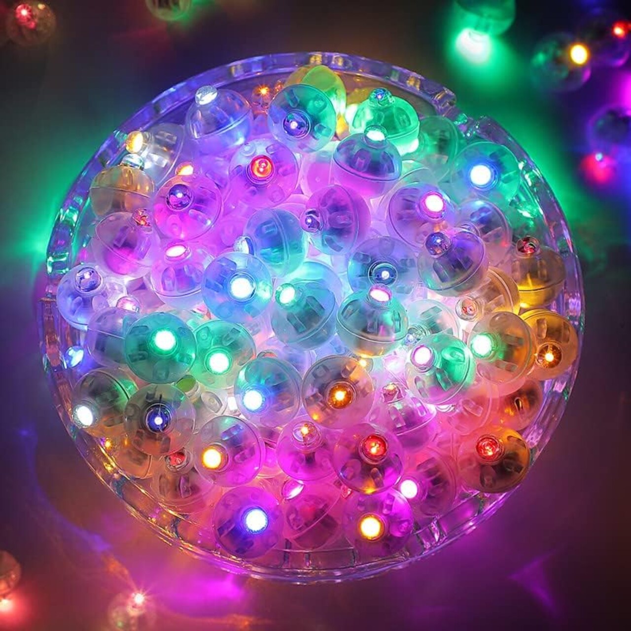 100PCs Mini Led Lights for Paper Lantern, Led Balloons Light up Balloons for Neon Party Lights Easter Eggs Christmas Halloween Birthday Party Wedding Decoration